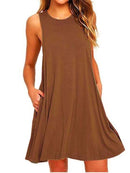 Women Black Blue Summer Dress 2022 Polyester Short Sleeve O-Neck Tops Casual Loose Dress Female Street White Dress Vestidos
