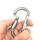 Survival D-ring Locking Carabiner Clip Set Screw Lock Hanging Hook Buckle Karabiner Camping Climbing Equipment