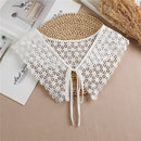 Linbaiway 2022 Lace Chiffon Doll Fake Collar Ladies Shawl Wrap Removable Detachable Embroidered False Collar Clothes Accessory