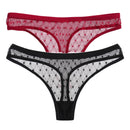 2PCS/Set Lace Sexy G-String Thongs Transparent Women&