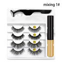 Magnetic Eyelashes 3D Mink Eyelashes Magnetic Eyeliner Magnetic Lashes Short False Lashes Lasting Handmade Eyelash Makeup Tool