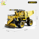 HUIQIBAO Engineering Truck Tech Building Block City Construction Toy For Children Boy Adults Excavator Bulldozer Crane Car Brick