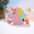 Hot Fidget Toys 2022 Push Bubbles Toy Rainbow Unicorns Premium Girls Push Bubble Bag Adult Antistress Squeeze Squishy Gifts