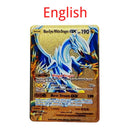 10000HP Arceus Vmax DIY Golden Pokemon Cards in English Iron Metal Pokmo Letters Kids Gift Game Collection Cards