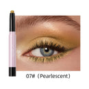 QIBEST Pearlescent Silkworm Eyeshadow Pen Lasting Waterproof Shiny Pigment Cosmetics Glitter Matte Nude Eye Shadow Pencil Makeup