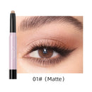 QIBEST Pearlescent Silkworm Eyeshadow Pen Lasting Waterproof Shiny Pigment Cosmetics Glitter Matte Nude Eye Shadow Pencil Makeup
