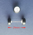 4PCS 1/64 Scale Alloy Car Model 5.2mm/11mm Size Rubber Tires + Wheels + Axles for Modified 1:64 Matchbox/Domeka/HW Model Cars