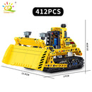 HUIQIBAO Engineering Truck Tech Building Block City Construction Toy For Children Boy Adults Excavator Bulldozer Crane Car Brick