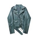 New 2022 Spring Autumn Pu Faux Leather Jacket Women Purple Zipper Slim Short Biker Jackets Coat Female Outwear Veste Femme Tops