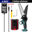 21V Portable Mini Electric Pruning Saw Rechargeable chainsaws Wood Spliting Chainsaw Woodworking Tool for Orchard Branch Clip