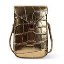 Silver Mobile Phone Mini Bags Small Clutches Shoulder Bag Crocodile Leather Women Handbag Black Clutch Purse Handbag Flap
