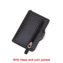Carbon Fiber Rfid Card Holder Men Wallets Money Bag Male Vintage Black Male Purse 2022 Small Leather Mini Slim Wallets Walets