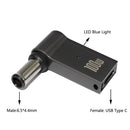 100W USB Type C to Dc Power Jack Connector USB C to Universal Laptop Power Adapter Plug Converter for Asus Dell Lenovo Notebook