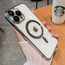 Luxury For Magsafe Magnetic Charging Transparent Silicone Case for iPhone 14 Plus 13 12 11 Pro Max Protector Shockproof Cover