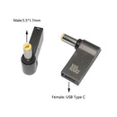 100W USB Type C to Dc Power Jack Connector USB C to Universal Laptop Power Adapter Plug Converter for Asus Dell Lenovo Notebook