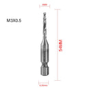 1/6Pcs Tap Drill Bit Set Hex Shank Titanium Plated HSS Screw Thread Bit Screw Machine Compound Tap M3 M4 M5 M6 M8 M10 Hand Tools