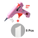 20W Hot Melt Glue Gun with 7mm Glue Sticks Mini Industrial Guns Heat Temperature Thermo Electric Repair Tool