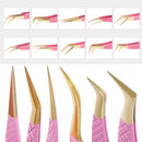 False Eyelash Tweezers For Fake Eyelashes Extensions Individual Curved Strip Lashes Eyebrow Hair Clip Tongs Nail Art Makeup Tool