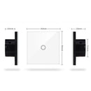 EU Touch Switch Sensor Switches No Neutral Wire Required LED Crystal Glass Panel Wall Lamp Light Switch 1/2/3 Gang AC100-240V