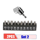 105 Degree Right Angle Drill Attachment and Flexible Angle Extension Bit Kit for Drill or Screwdriver 1/4" Socket Adapter Tools
