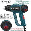 Heat Gun 2000W Professional Hot Air Gun with 2 Temperature Modes Hands-Free Stand Built-in Ideal for Stripping Paints Soldering