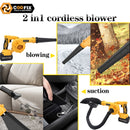 Coofix 2 In 1 Blowing& Suction Leaf Dust Collector Turbo Blower Garden Cordless Vacuum Clean Air Blower For Makita 21V Battery
