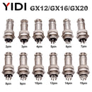 YIDI 5/10Set GX12 GX16 GX20 2 3 4 5 6 7 8 9 10 12 14 15 Pin Male Female Lc Cable Aviator Aviation Circular Connector Plug Socket
