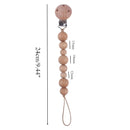 1pc Crochet Bunny Baby Pacifier Clip Chain BPA Free Wooden Beads Appease Soother Chain Clips Newborn Dummy Holder Nipple Clip