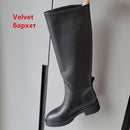 FEDONAS 2023 Ins ZA Genuine Leather Knee High Boots For Women Thick Heeled Autumn Winter Warm Shoes Woman High Motorcycle Boots