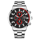 Fashion Mens Sports Watches Luxury Men Business Stainless Steel Quartz Wristwatch Man Casual Leather Watch relogio masculino