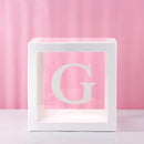 Baby Shower Box Custom Alphabet Name Transparent Balloon Box Birthday Party Decoration Kids DIY Wedding Baby Shower Suppiles
