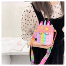 Hot Fidget Toys 2022 Push Bubbles Toy Rainbow Unicorns Premium Girls Push Bubble Bag Adult Antistress Squeeze Squishy Gifts