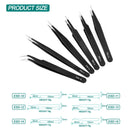 Tweezers For Soldering Professional Eyebrow Tweezers Set Eyelashes Tongs Extension Stickers Soldering Antistatic Repair Tools