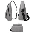 Men Anti Theft Chest Bag Shoulder Bags USB Charging Crossbody Package School Short Trip Messengers Bags Men&