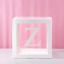 Baby Shower Box Custom Alphabet Name Transparent Balloon Box Birthday Party Decoration Kids DIY Wedding Baby Shower Suppiles