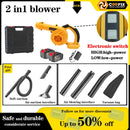 Coofix 2 In 1 Blowing& Suction Leaf Dust Collector Turbo Blower Garden Cordless Vacuum Clean Air Blower For Makita 21V Battery