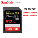 SanDisk Extreme Pro/Ultra SD Card 64GB SDXC SD 128GB 32GB Class10 Flash Memory Card 256GB 512GB 1TB SD Cards 4K SDHC For Camera