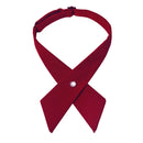 Crisscross bow tie fashionsolid color detachable collar jk Apparel Accessories
