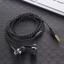 1pc Wired Earphone Stereo In-Ear 3.5mm Nylon Weave Cable Earphone Headset For Laptop Smartphone Gifts Headphones