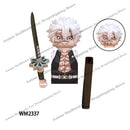 WM6116 WM6137 WM2344-A Demon Slayer Japanese Anime Uzui Tengen Rengoku Kyoujurou Tanjirou mini Action toy Figures Assemble toys