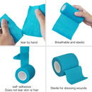 1Roll 2.5/5/10cm*4.5m Gauze Medical Bandage Self-adhesive Breathable Elastic Bandages for Sports Fixing Finger Wrist Leg