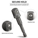 Drill Socket Adapter 1/4'' Hex Shank Extension for Impact Driver 1/2'' 3/8'' 1/2'' Square Head Drill Bit Adapter Set Hand Tools