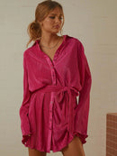 Sexy Green Pleated Women&