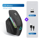 VT Bluetooth+2.4G Wireless Mouse Rechargeable Silent Ergonomic Computer DPI Up 4000 For Tablet Macbook Laptop Gaming Office