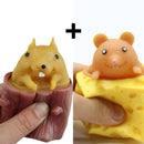 Pop up Funny Mouse and Cheese Block Squeeze Anti-stress Toy Hide and Seek Figures Stress Relief Fidget Toys for Kids Adult