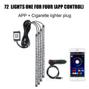 Automotive Interior Decorative Lights LED Car Foot Light 24/36/48/72 LED Atmosphere Lamp Ambient Lamp Remote/Voice Control