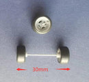 4PCS 1/64 Scale Alloy Car Model 5.2mm/11mm Size Rubber Tires + Wheels + Axles for Modified 1:64 Matchbox/Domeka/HW Model Cars