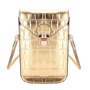 Silver Mobile Phone Mini Bags Small Clutches Shoulder Bag Crocodile Leather Women Handbag Black Clutch Purse Handbag Flap