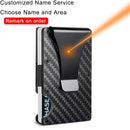 DIENQI Carbon Fiber Card Holder Mini Slim Wallet Men Aluminum Metal RFID Magic Wallet Small Thin Male Purses Money Bag Vallet