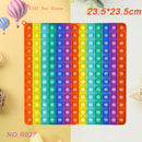 Rainbow Push Bubble Pop Fidget Stress Relief Squeeze Ball Toy for Kid Children Antistress Game Hand Simple Dimple Relax Adult